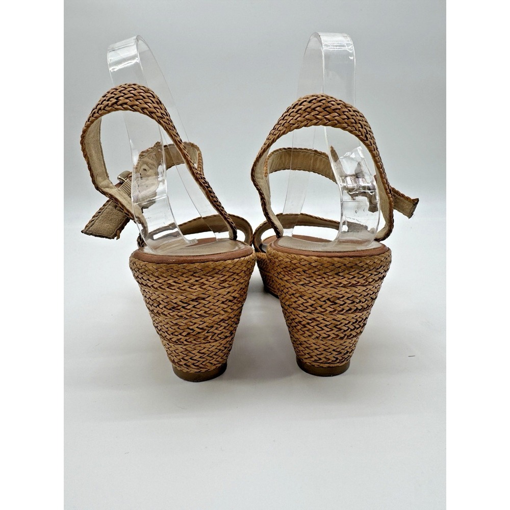 Stuart Weitzman Womens 10 M Barbados Rattan Raffia Strappy Sandal Quiet Luxury - Picture 5 of 15